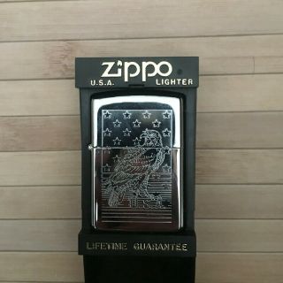 Vintage Zippo Lighter Engraved Eagle Usa Bradford Pa Made In Usa