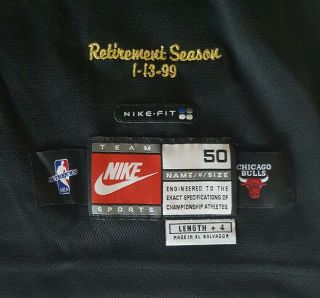 RARE 1998 - 99 RETIREMENT SEASON Michael Jordan Autograph Jersey Upper Deck Nike 3