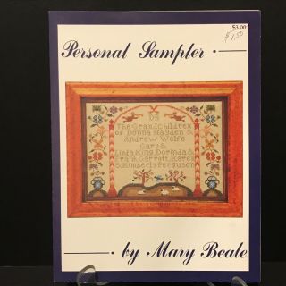 Vintage Mary Beale Personal Sampler Cross Stitch Chart Sampler Pattern