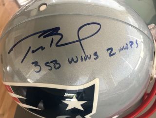 Tom Brady Signed Autographed Patriots Proline Special Edition Helmet LOA/COA 2
