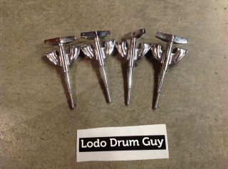 Set Of Four (4) Pearl Bass Drum T - Rod And Claw Vintage Bt7