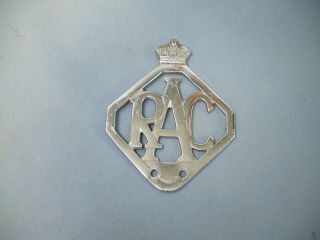 Vintage Rac Car Badge Royal Automobile Club.