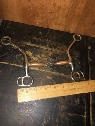 Vintage Km Snaffle Bit - Horse Bridle Bit Copper And Stainless Steel