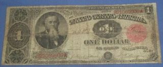 Series 1891 United States One $1 Dollar Treasury Note / No Rips Tears Pinholes