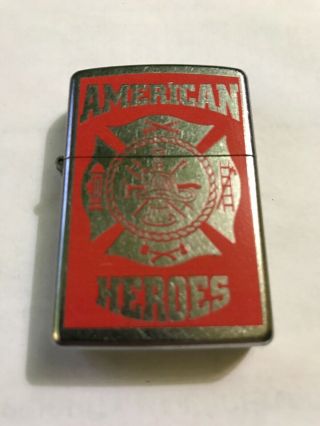 Zippo American Hero Firefighter Street Chrome Lighter - Lighter Only