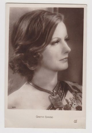 Swedish - American Actress Greta Garbo Vintage Photo Postcard Rppc (54301)