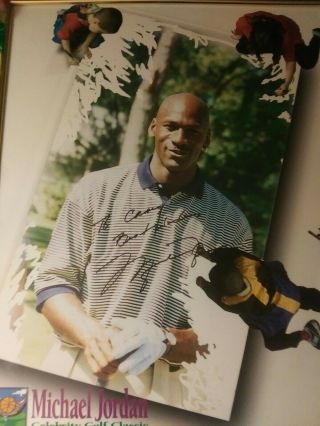 Signed Michael Jordan Framed 16x20 Autograph Poster