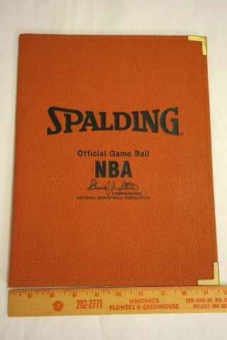 Vintage Spalding NBA Folio Basketball School Supply Official Game Ball Stern 3