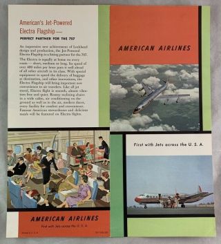 1959 American Airlines Brochure First Jet Service Across The Usa