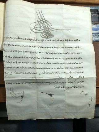 Ottoman Turkish Manuscript.  FIRMAN (Sultan ' s Order) by Sultan Selim 1803 Print 3