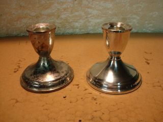 Duchin Creations Sterling Silver Weighted Candlesticks Holders Vintage
