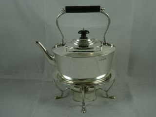 Quality Solid Silver Kettle On Stand,  1905,  845gm