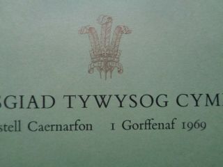 Antique Royal Admittance Ticket Investiture Prince Charles 1969 Carnarvon Castle 3