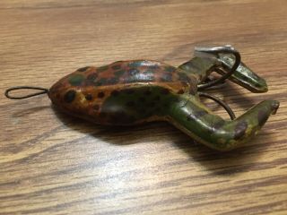 Rare Vintage Frog Lure Unique CARSWELL Wood/Composite? 2