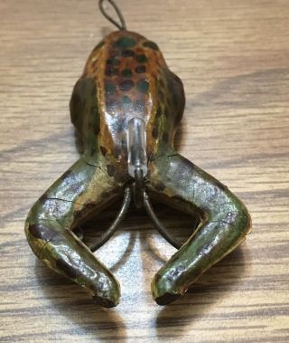 Rare Vintage Frog Lure Unique CARSWELL Wood/Composite? 3