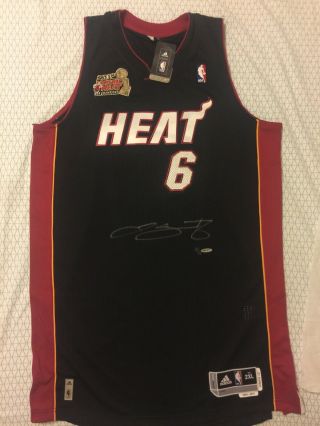 Lebron James Signed 2012 Black Miami Heat Jersey Uda Le 12/12