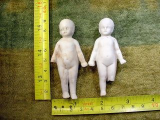 2 X Excavated Vintage Victorian Frozen Charlotte Doll Age 1860 3.  0 Inch A.  10630