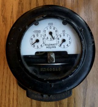 @@@vintage - Antique Thomson Watthour Meter 2 Wire - General Electric Co.  Usa@@@