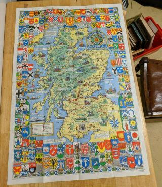 Vintage Historical Map Of Scotland By L.  G.  Bullock - John Bartholomew & Son