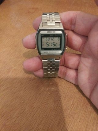 Vintage 1986 Seiko A904 - 5009 Men ' s Digital Alarm Chronograph LCD Watch 2