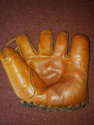 Vintage Early J.  C.  Higgins Bob Johnson Endorsed Baseball Glove