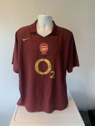 Arsenal Vintage Last Highbury Home Shirt 2005/06 Xl Adults