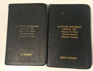 Aviator Log Book Diaries 1963 & 1964 Mechanical Notes Aviation Insurance Books