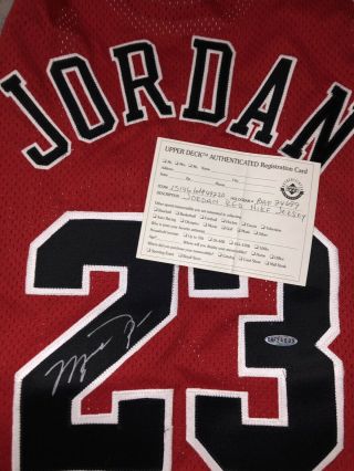 Michael Jordan 1997 Upper Deck Autographed Chicago Bulls Authentic Finals Jersey 2