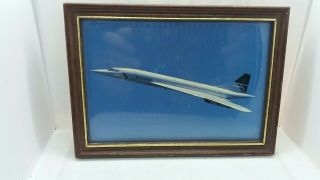 2 X Vintage Framed Pictures Of Concorde Flying Solo & With Red Arrows