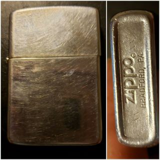 Vintage Zippo 1986 5 Barrel 16 Hole Brush Finish Flip Top Lighter