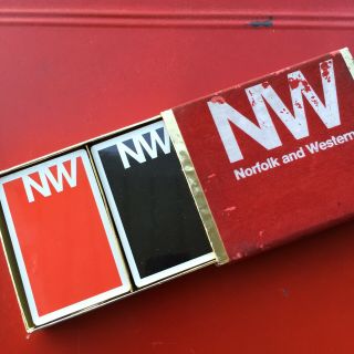 Vintage Norfolk & Western Railroad Advertising Playing Cards Set