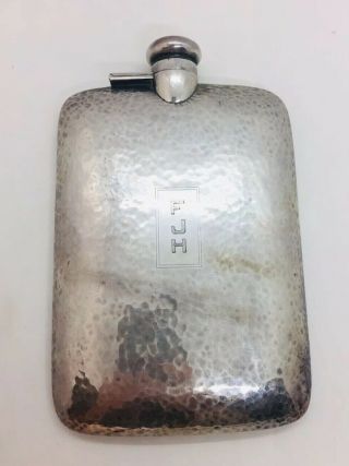 Blackinton Antique Sterling Silver Hand Hammered Flask