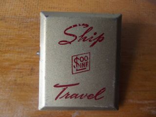 Vintage Soo Line Railroad Advertising Metal Clip Logo Ship Travel $oo Line