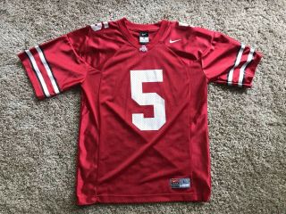 Nike Team The Ohio State Buckeyes 5 Home Red Football Jersey Youth Large