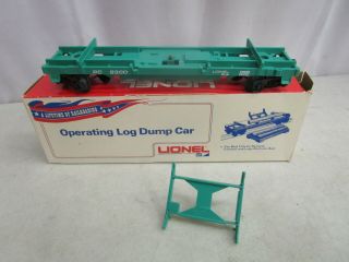 Vintage Lionel Operating Log Dump Car 6 - 9300 W/box O Scale