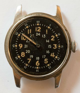 Partial Vintage Waltham Military Watch / Repair Type A - 17