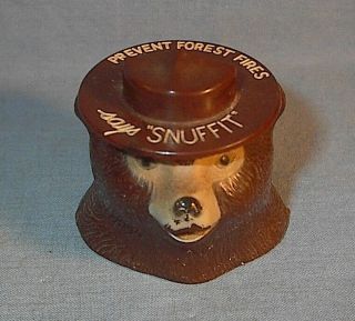 Vintage Smokey The Bear Snuffit Prevent Forest Fires Magnetic Ashtray 1950 