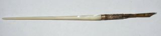 Vintage Victorian Dip Pen With Mother Of Pearl Body And Manos Special Nib