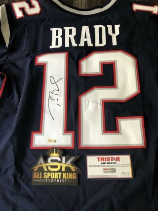 Tom Brady Signed England Patriots Nike Elite On Field Game Jersey Tristar