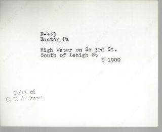 LVRR CO.  - Lehigh Street High Water - Easton,  Pa - 1900 - C T Andrews 2