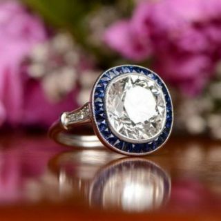 4.  Ct Art Deco Vintage Cushion Cut Antique Engagement Ring In 925 Sterling Silver