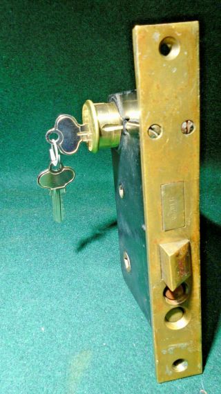 Chicago / Sager 67 Entry Mortise Lock W/cylinder & Keys: Reconditioned (10286)