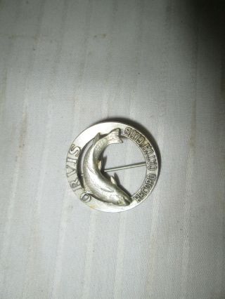 Orvis Record Catch Club Pin Vintage Marked Sterling
