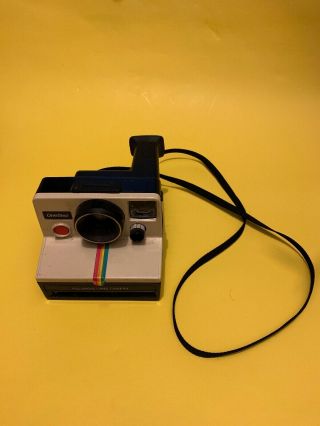 Vintage Polaroid Land Camera Sx - 70 One Step With Rainbow Stripe