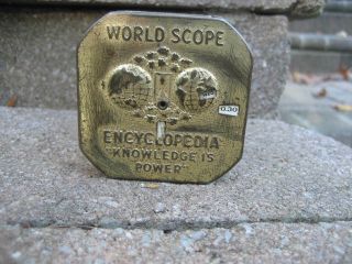 Vintage Toy Bank World Scope Encyclopedia Dime Bank
