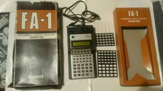 Casio F X - 501 Vintage Programmable Scientific Calculator And F A - 1 Adapter