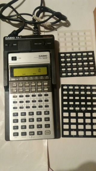 Casio F X - 501 Vintage Programmable Scientific Calculator And F A - 1 Adapter 2