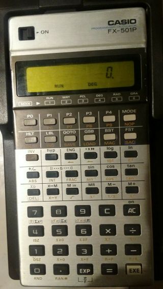 Casio F X - 501 Vintage Programmable Scientific Calculator And F A - 1 Adapter 3