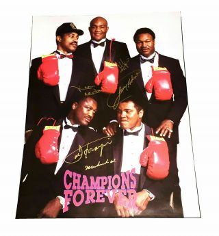 Muhammad Ali Frazier Norton Holmes Norton Champions 16x20 Signed Photo And Proof