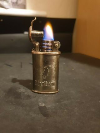Rare Vintage Marlboro Cowboy Petrol Lighter Pat.  No.  96 3 25535.  5